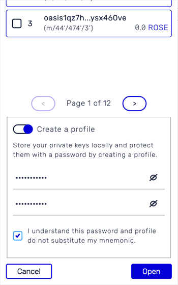 Create a profile